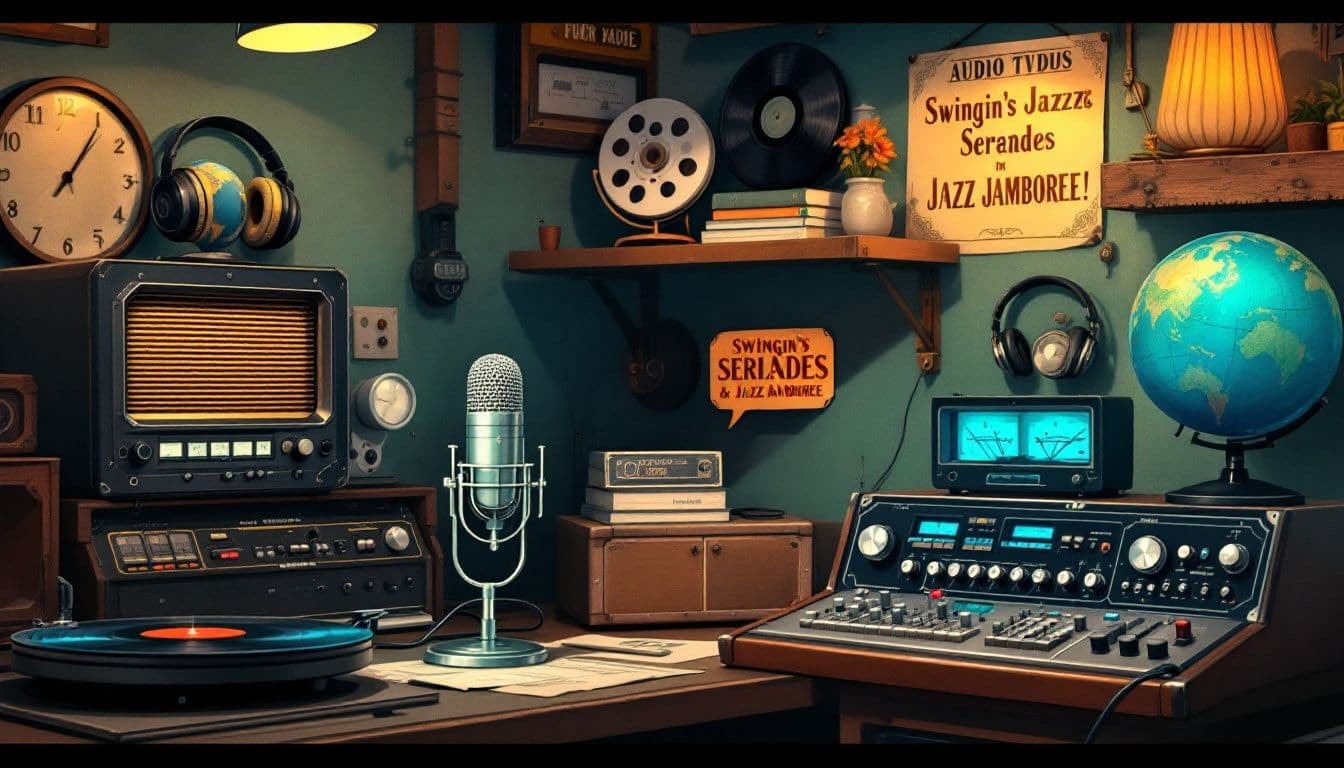 Essential tools for making audio including microphones and audio editors.