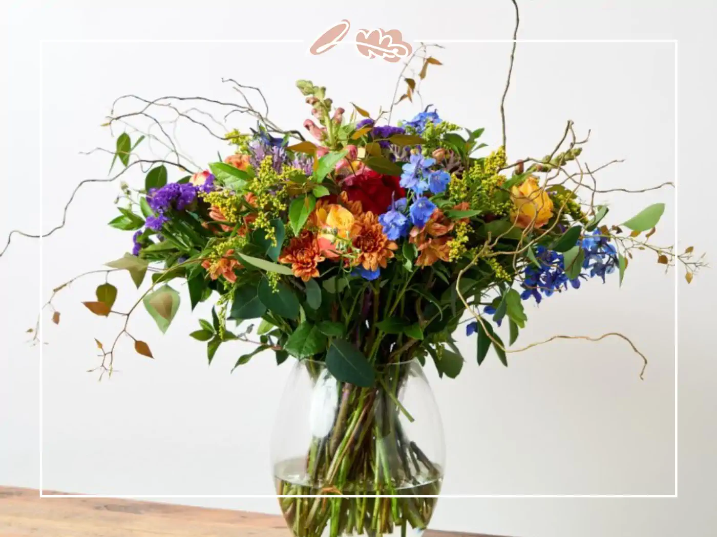 Vibrant bouquet of assorted flowers in a clear glass vase, Fabulous Flowers and Gifts