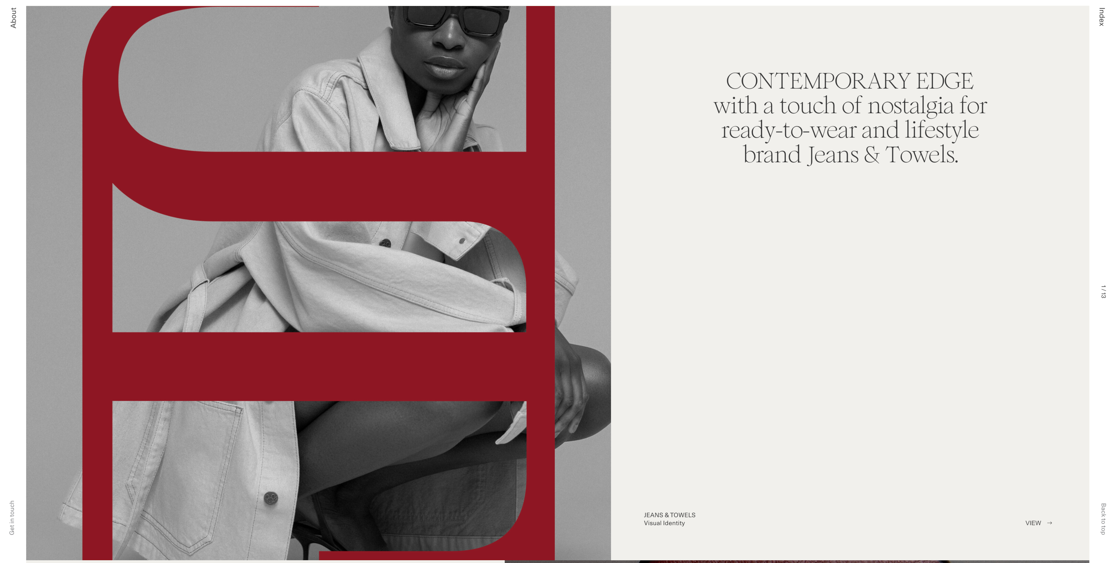 intentional whitespace on Lotta's portfolio site.