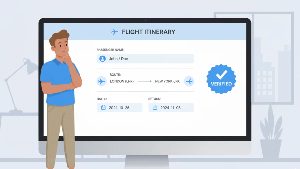 Understanding real dummy ticket flight itineraries not free PDF kind