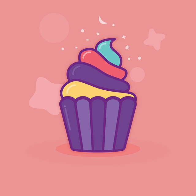 happy birthday, cream, cupcake