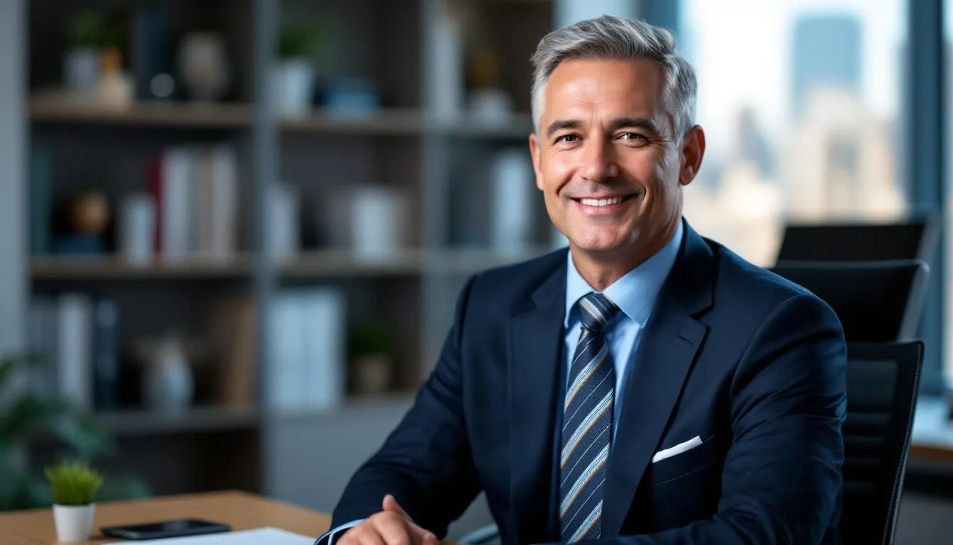 The image depicts a calm office environment of a personal injury law firm in Santa Ana, CA, where experienced personal injury attorneys are discussing a case related to a car accident. The scene conveys a sense of professionalism and support for car accident victims seeking legal representation for their personal injury claims.