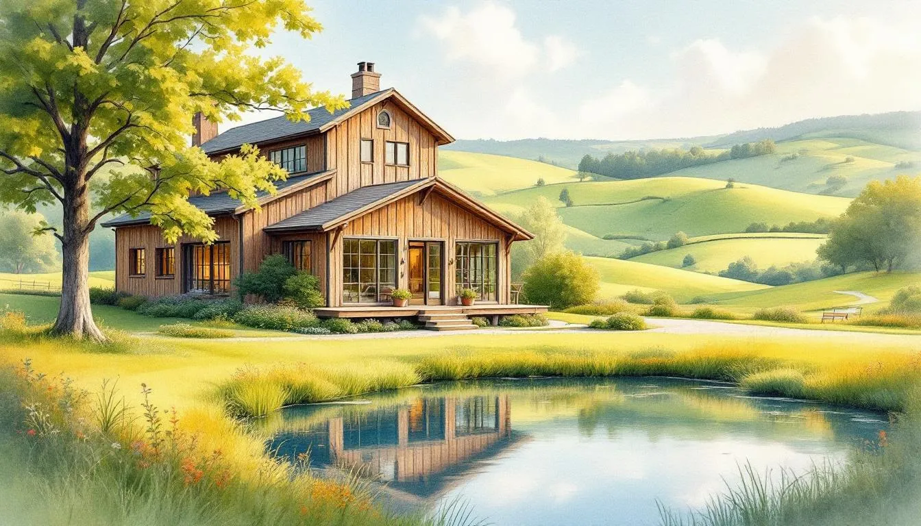 A transformed space featuring an oak framed building.