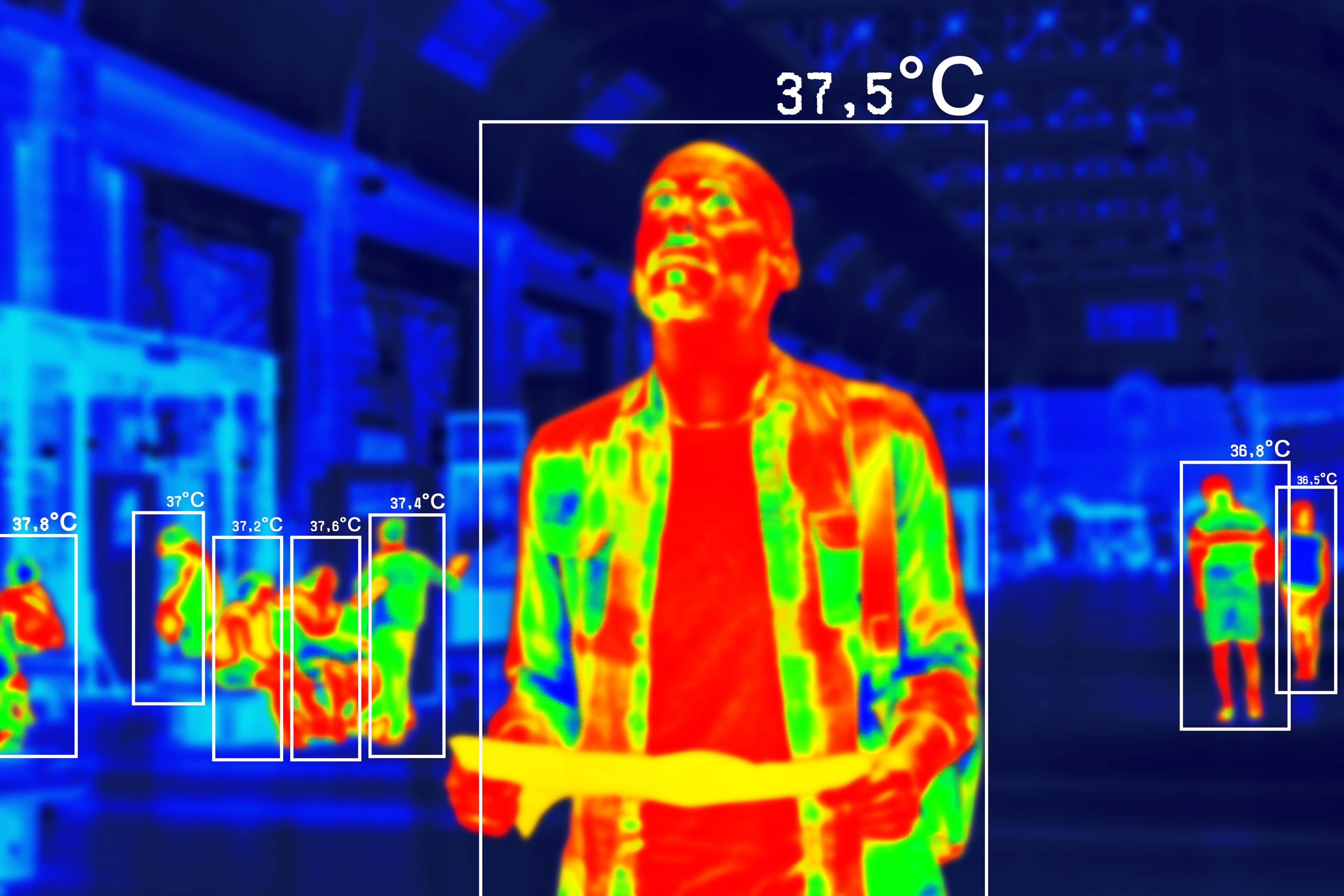 Illustration of a Temperature Monitoring using a Thermal Camera