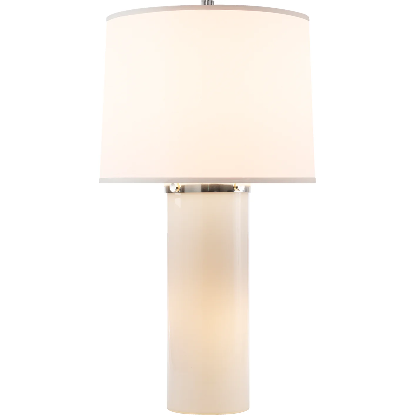 Moon Glow Table Lamp with a silk lamp shade