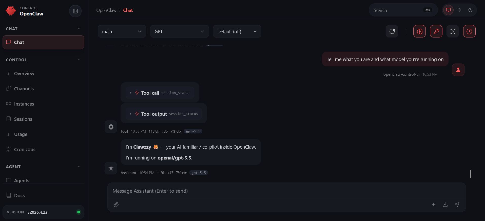 OpenClaw test message
