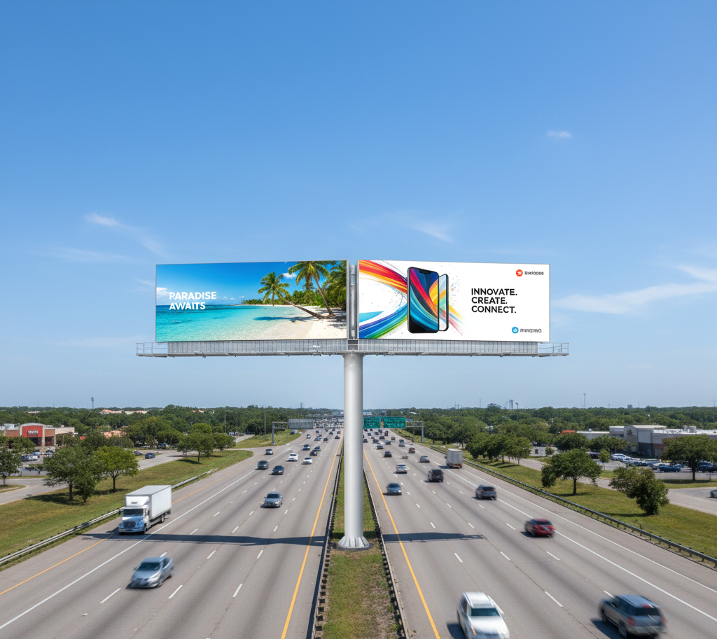 dual-sided outdoor LED billboards 