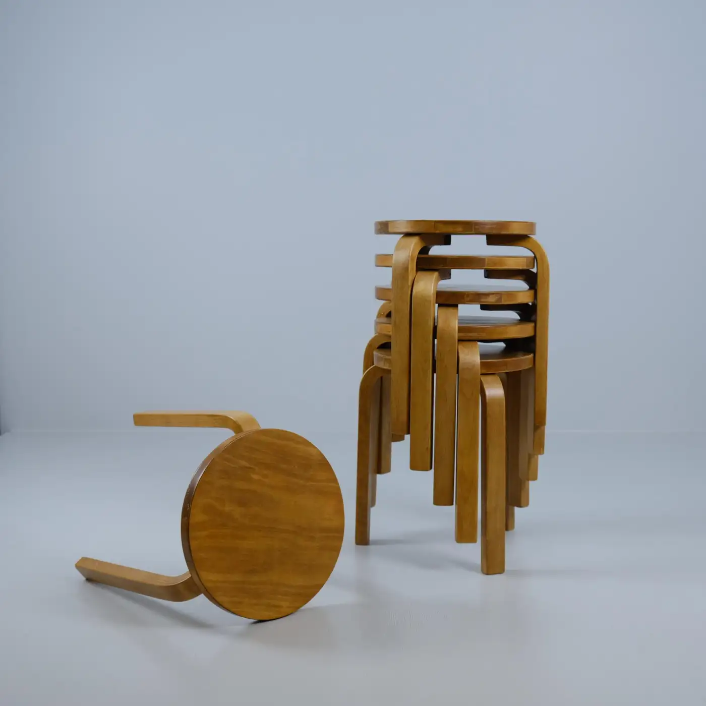 Alvar Aalto’s Stool 60, Mid-century modern furniture was popular from roughly 1945 to 1969.