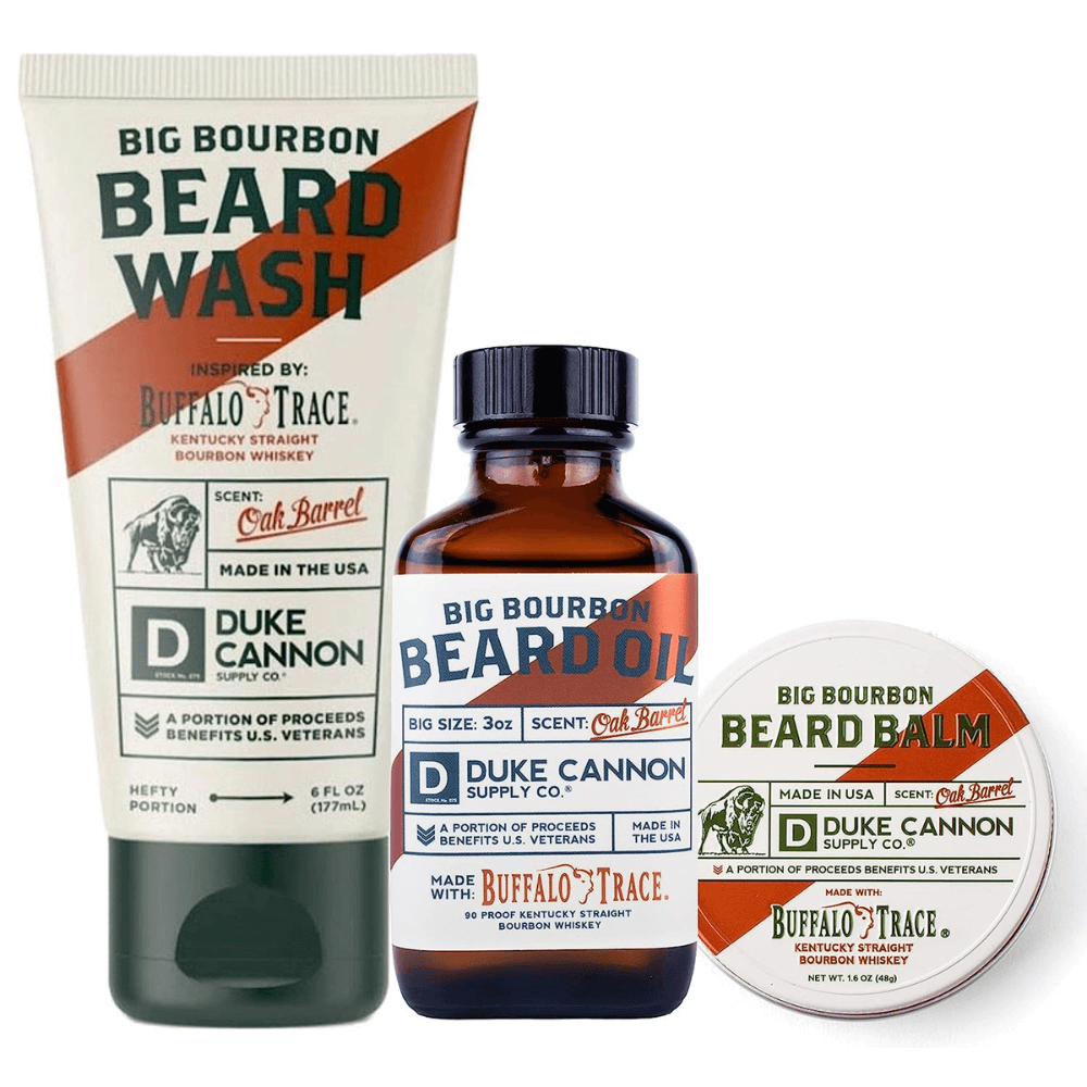 Duke Cannon Supply Co. Big Bourbon Beard Care Collection Gift Bundle