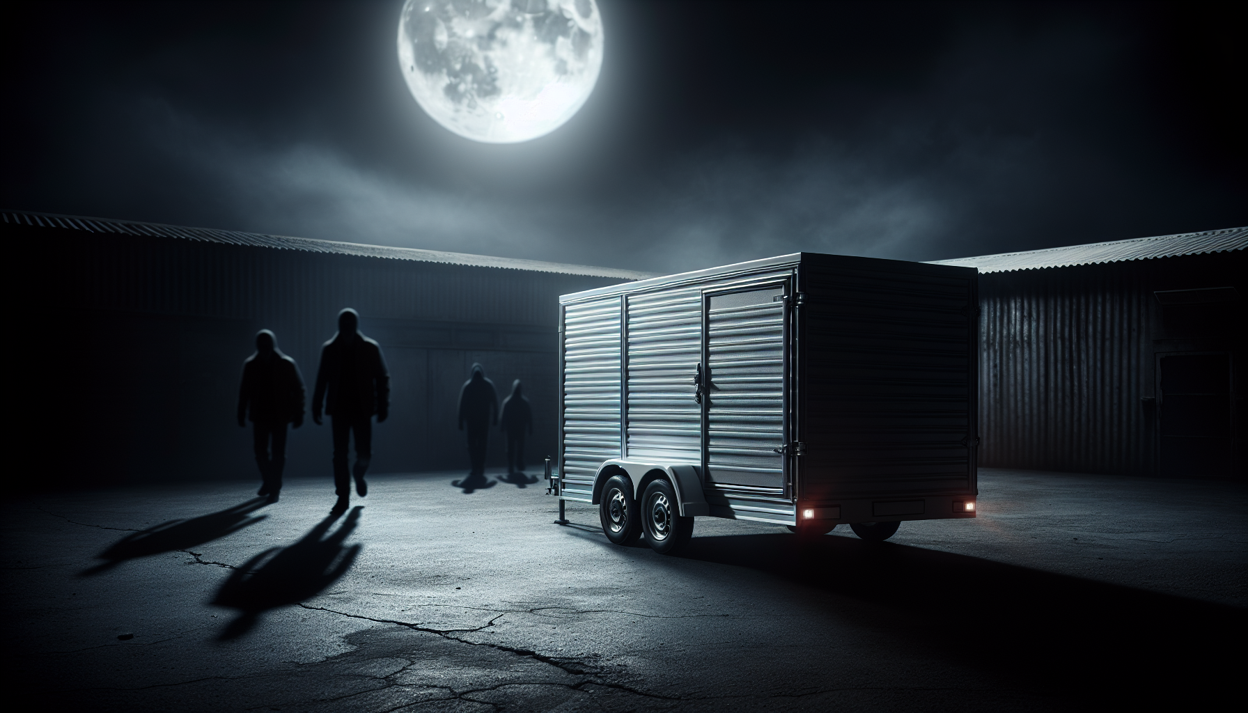 Illustration of a trailer being targeted by thieves