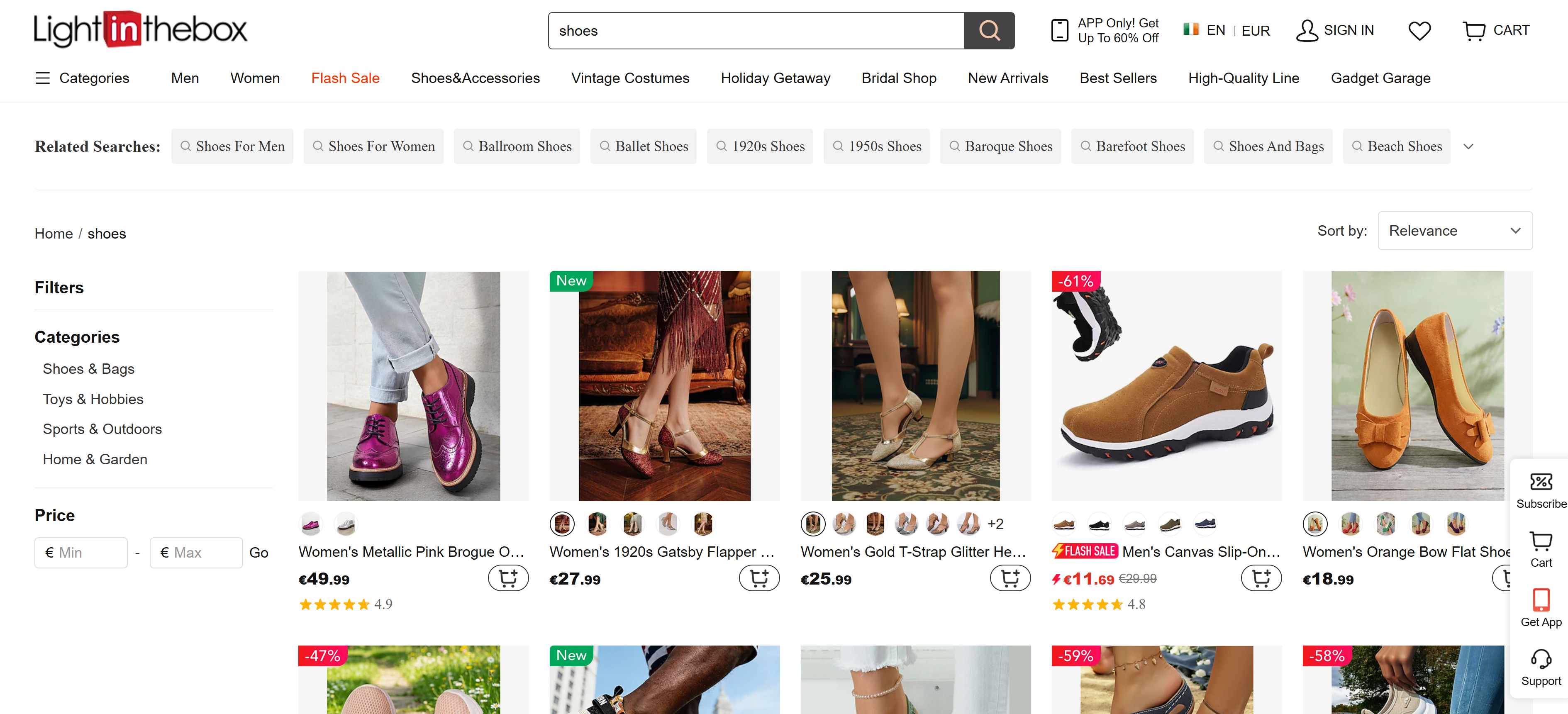 dropshipping shoes with sell the trend and lightinthebox