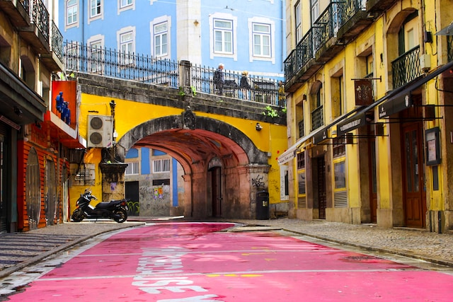 Pink Street, is literally a pink colored street in Lisbon famous for its culture, vibe and nightlife.