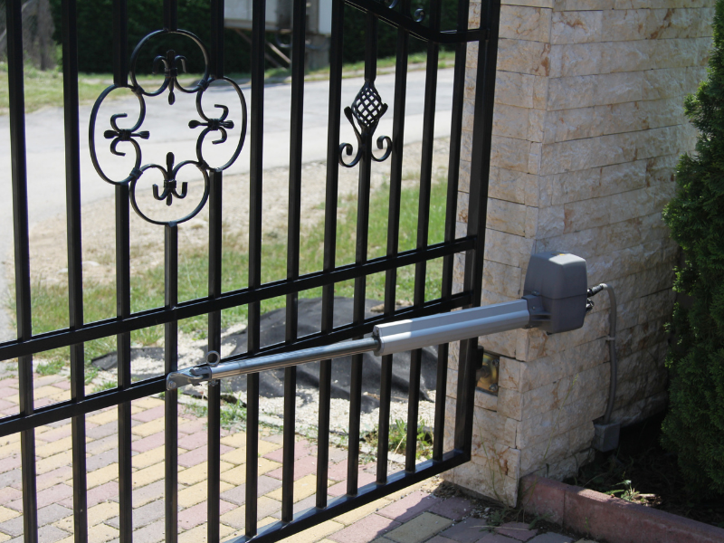 An image showing a modern access control that does not require a gate operator.