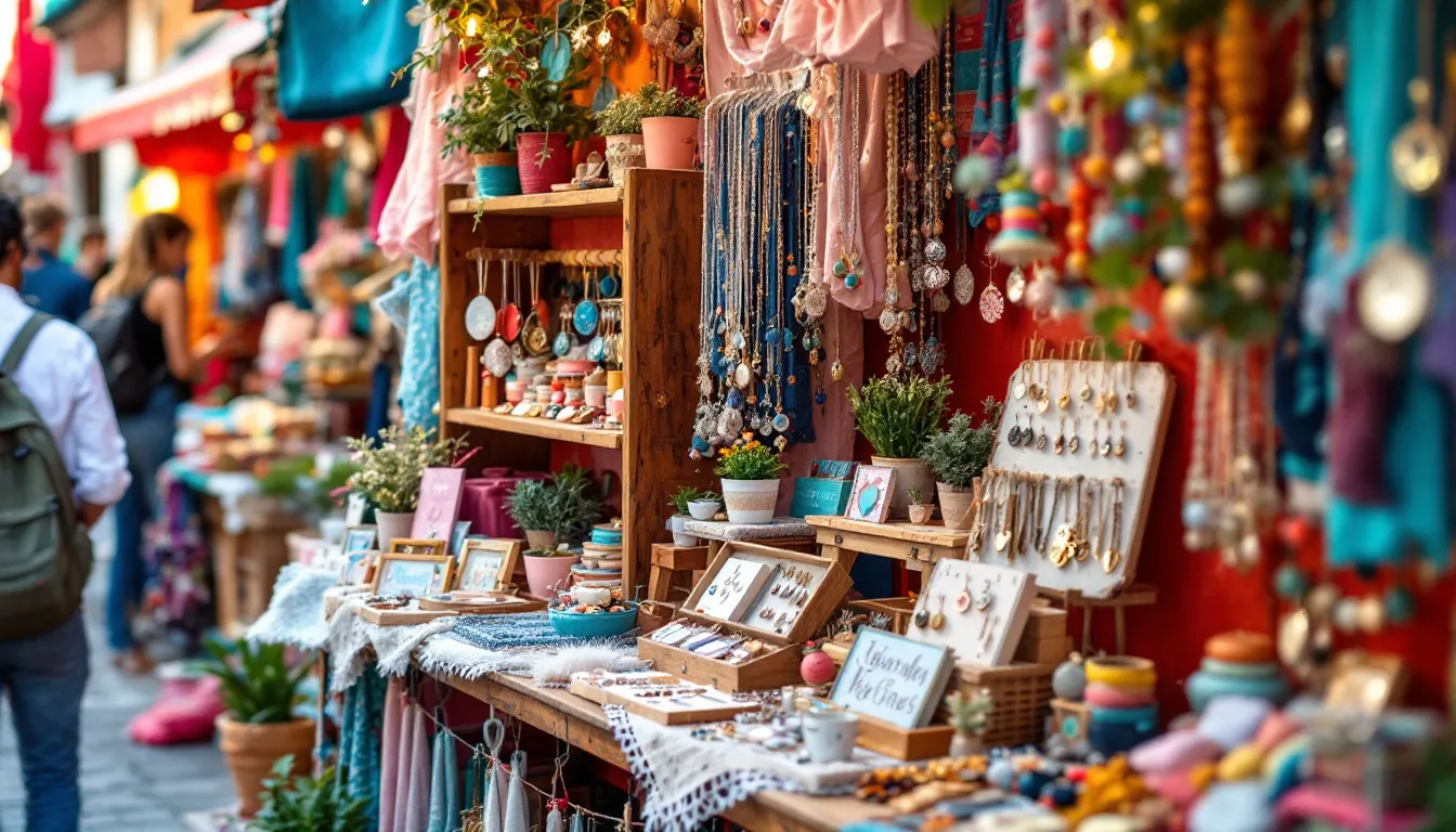 Jewelry and accessory gifts, including elegant handmade pieces and keychains.