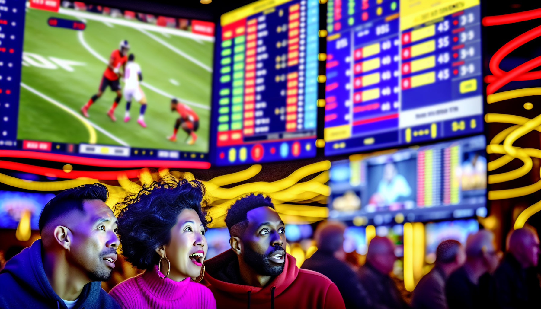 Live betting on sports events at a casino site