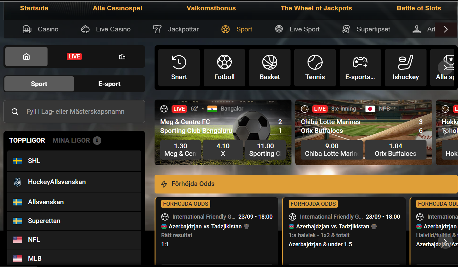 Betting hos Videoslots.