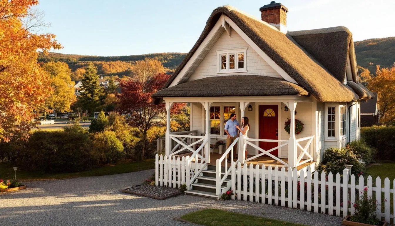 A couple discussing home buying tips in Clinton, CT.