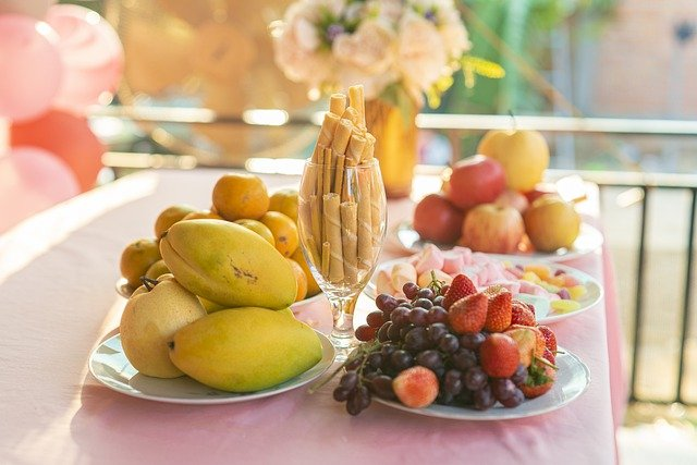 salade, fruits, baies