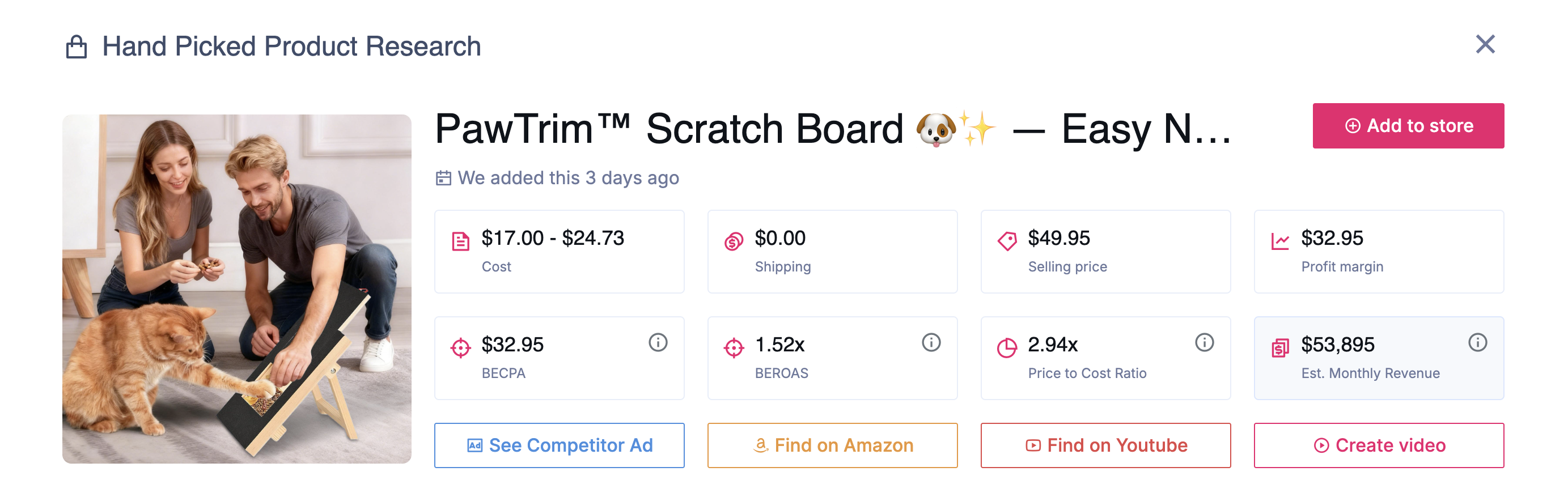 PawTrim Scratch Board