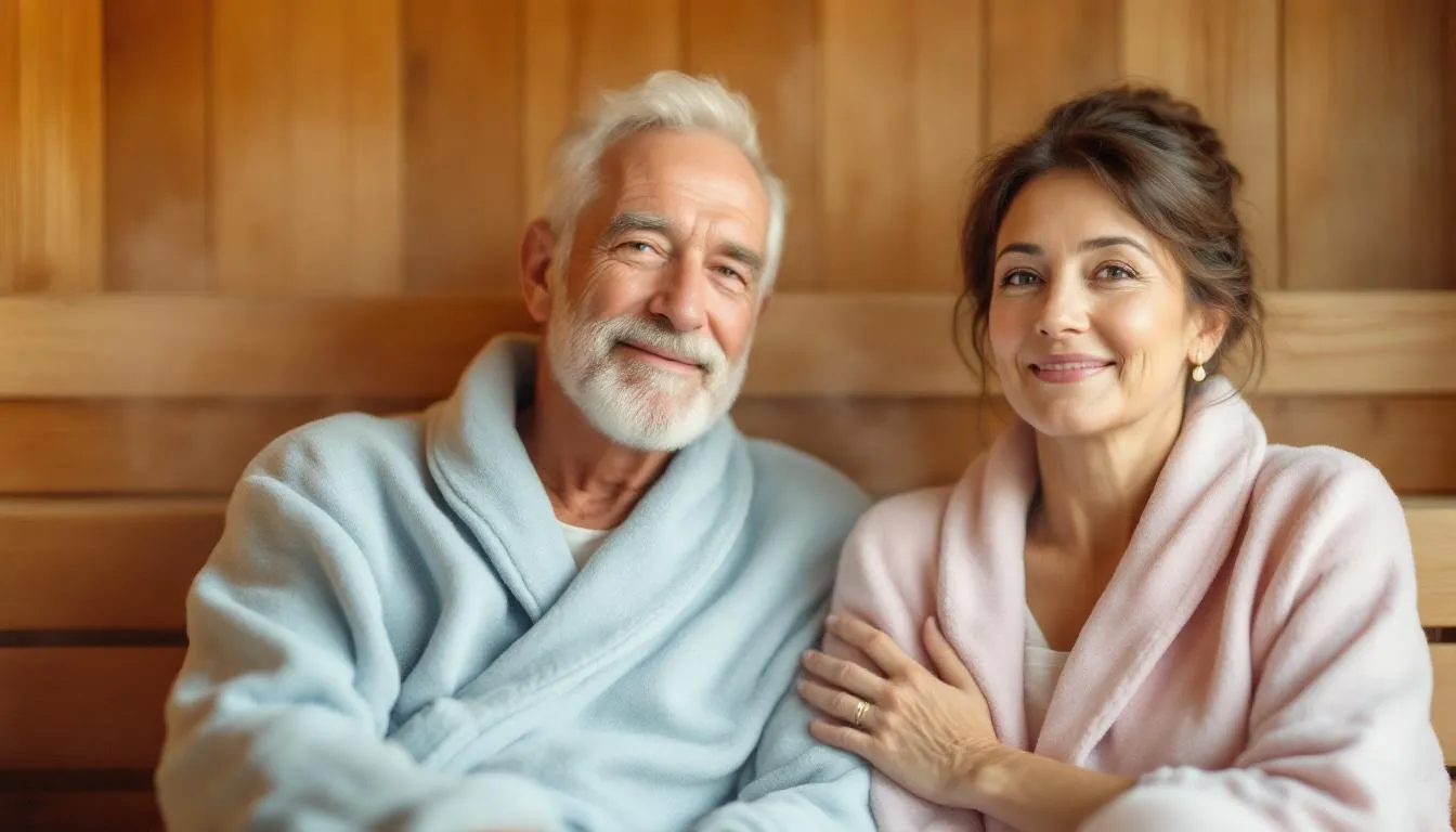 Health benefits of sauna use for seniors, including relaxation and improved well-being.