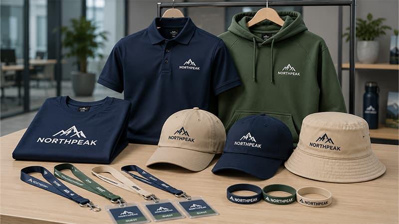 Branded apparel and wearable promotional products for B2B campaigns.