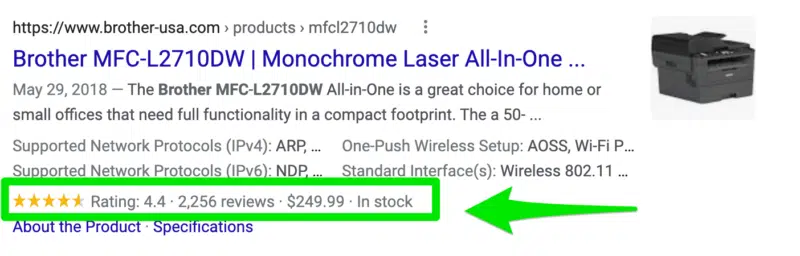 Rich snippet vs featured snippet 