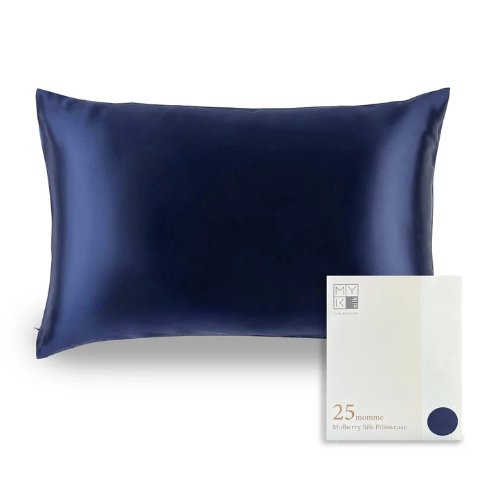 MYK Silk Pillowcase-Navy Blue