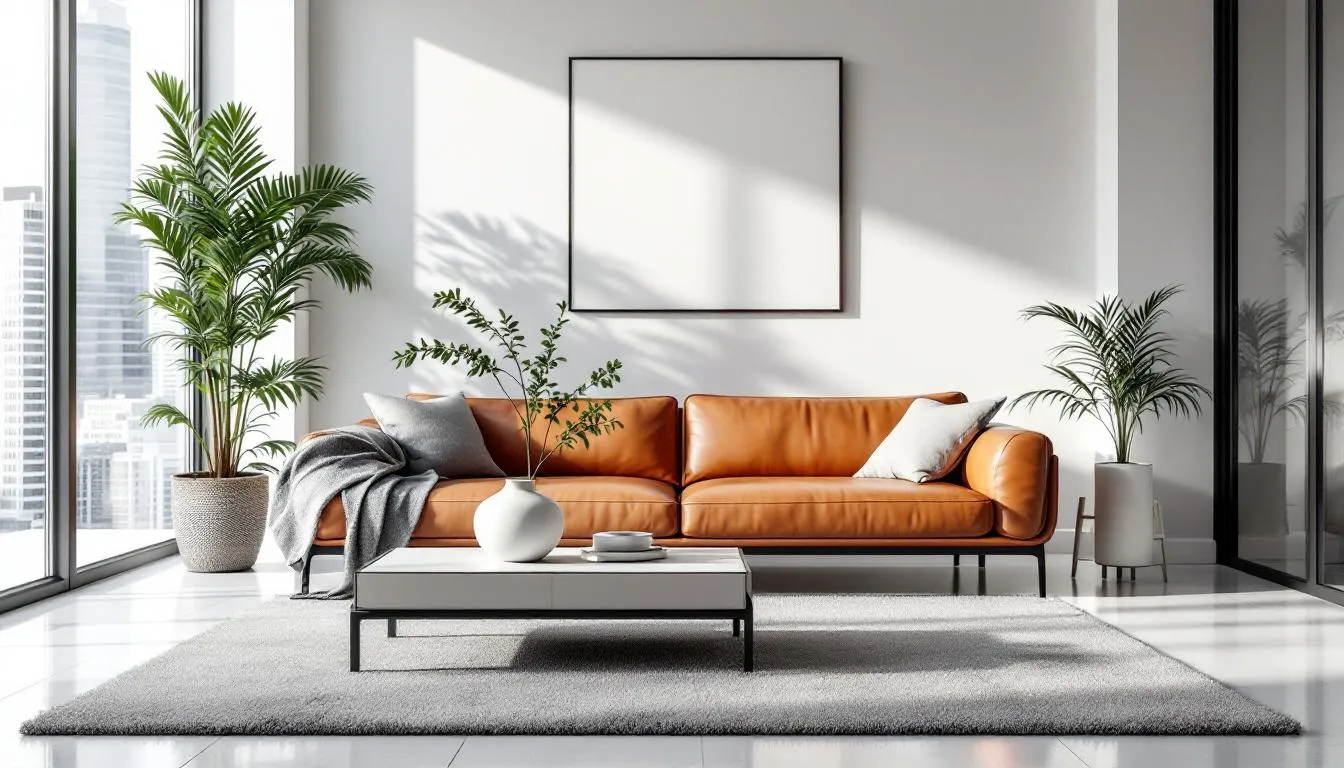 A clean and organized living room after a comprehensive residential cleaning service.