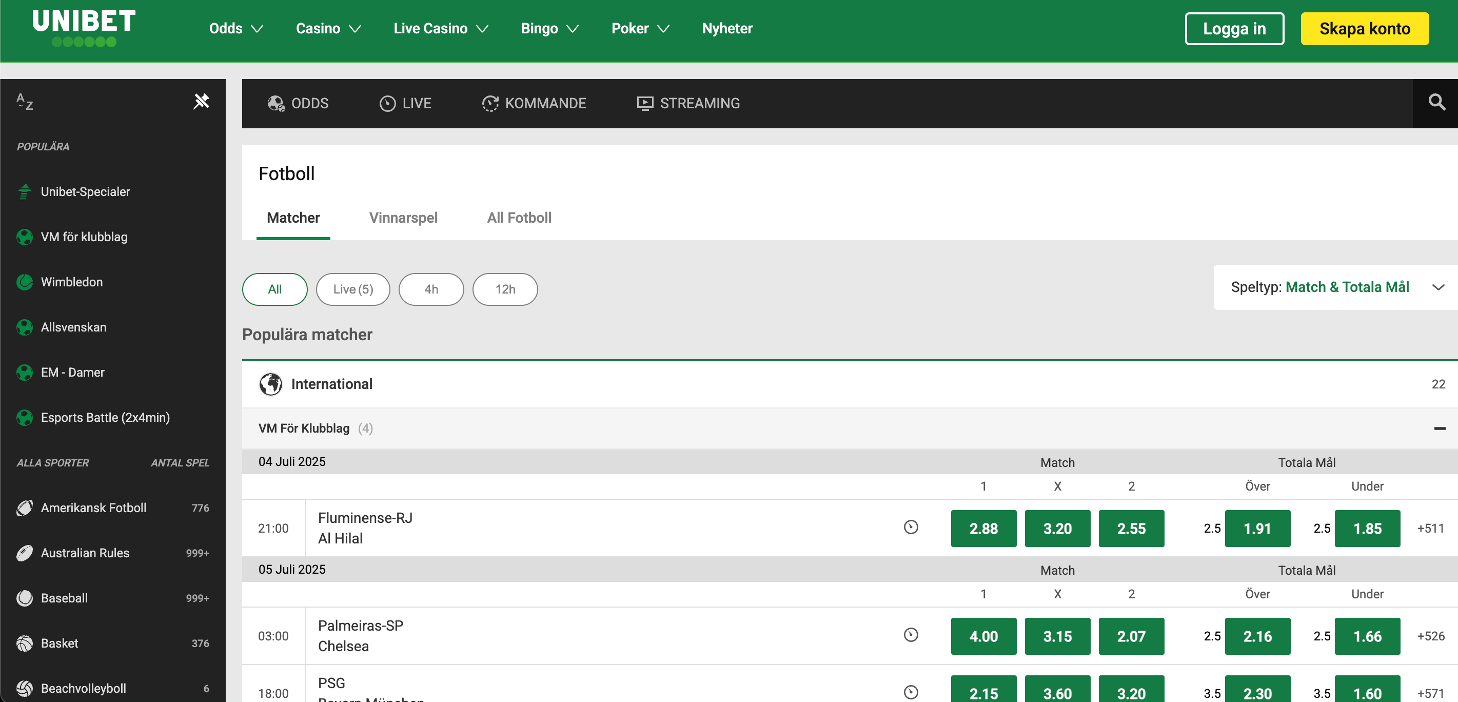 unibet fotboll