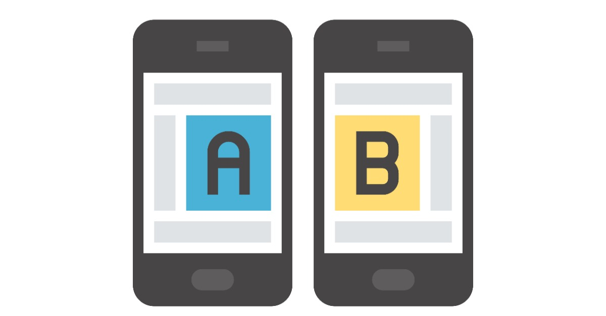 A landing page with A/B testing