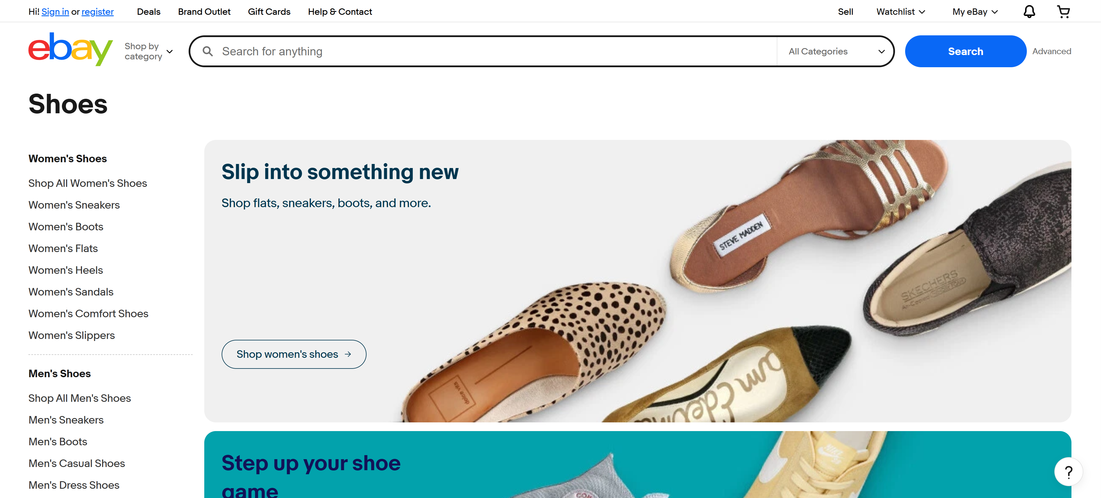 dropshipping shoes with ebay and sell the trend