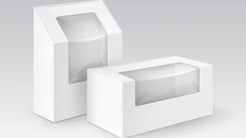 Simple window box packaging design 