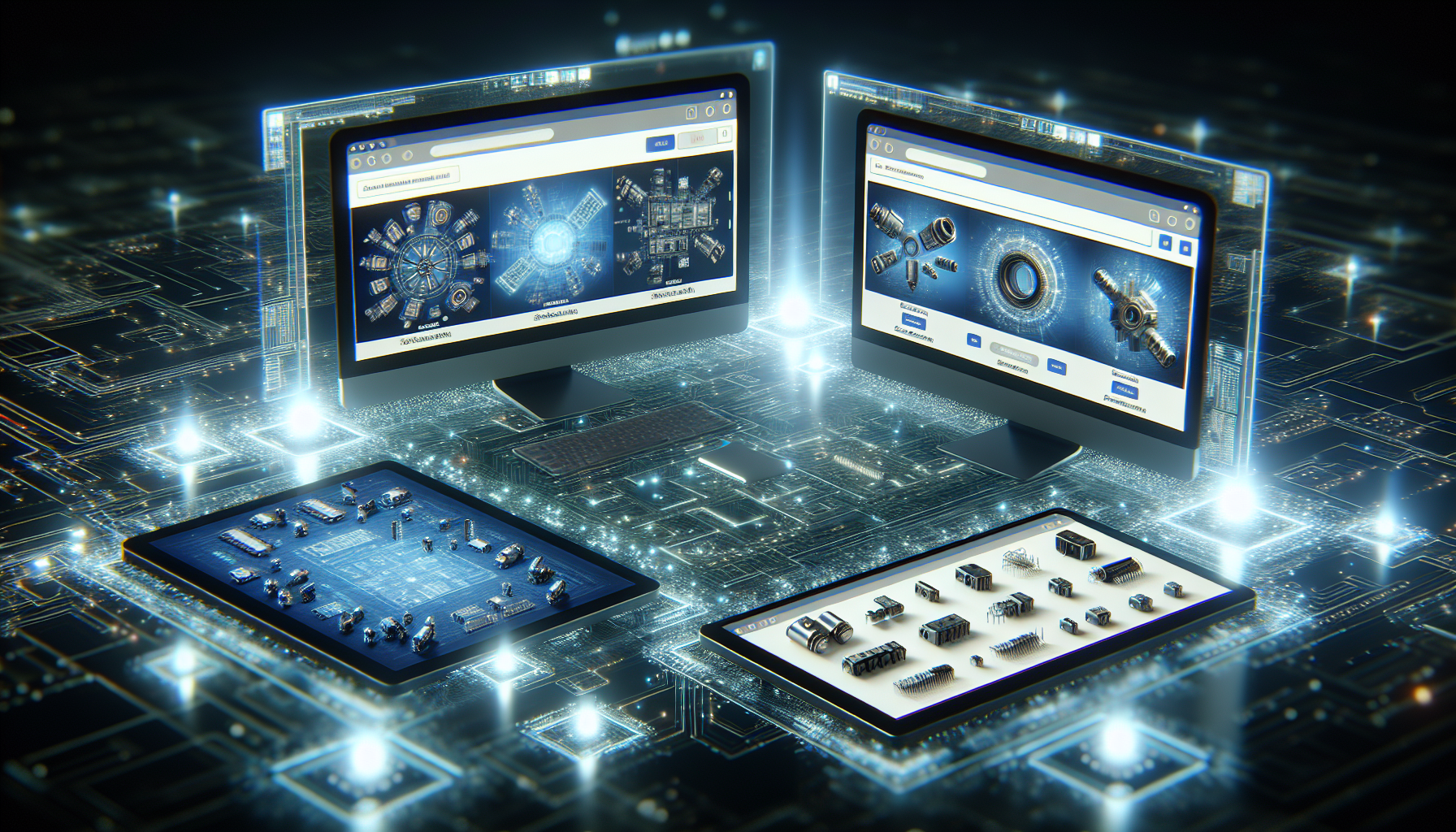 Illustration of top electronic component search platforms