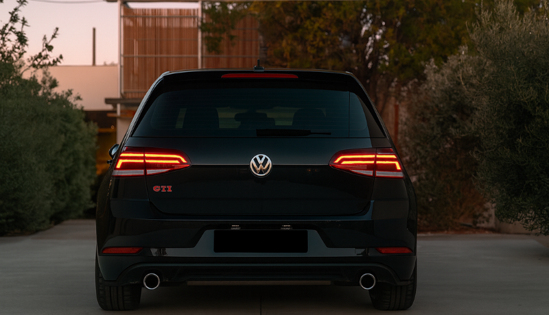 A car with LED tail lights at the perfect slot