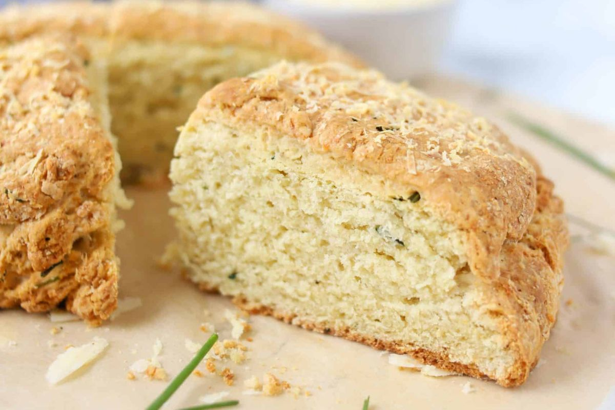 slice of cheddar Irish soda bread