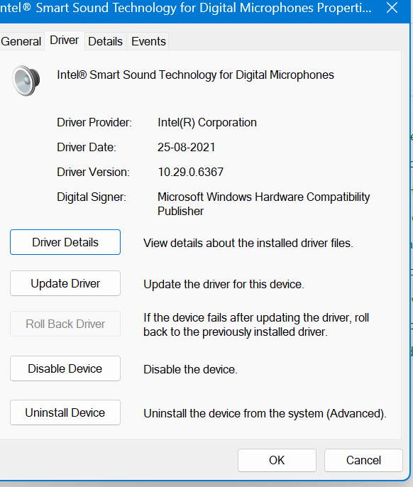 Driver's Update Dialog Box