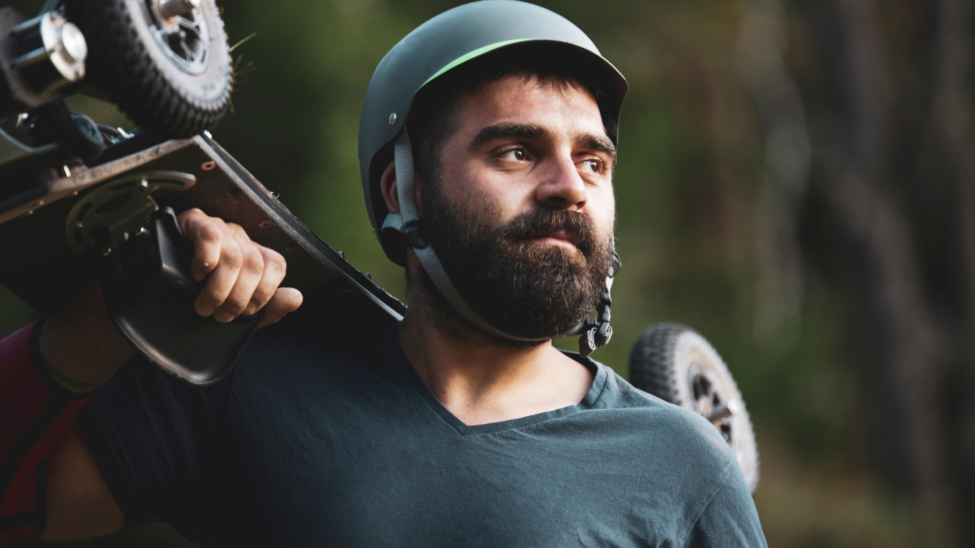 Electric Skateboard rider