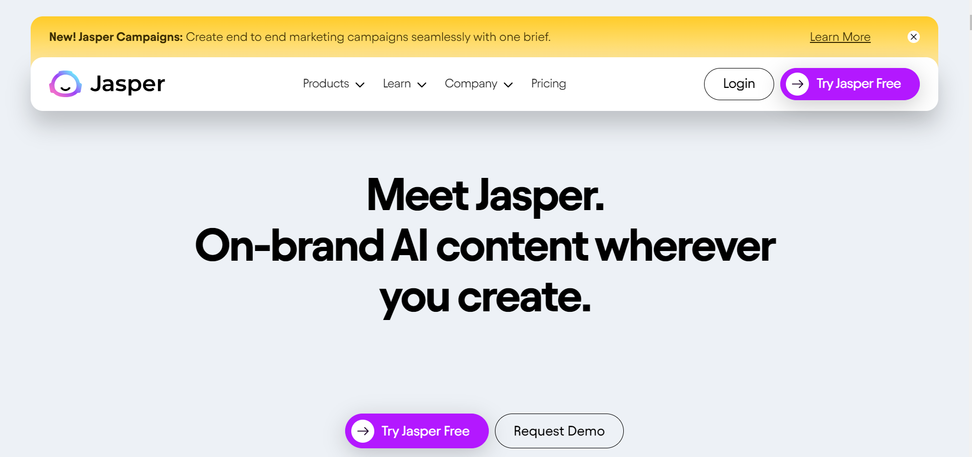 Jasper Landing Page 