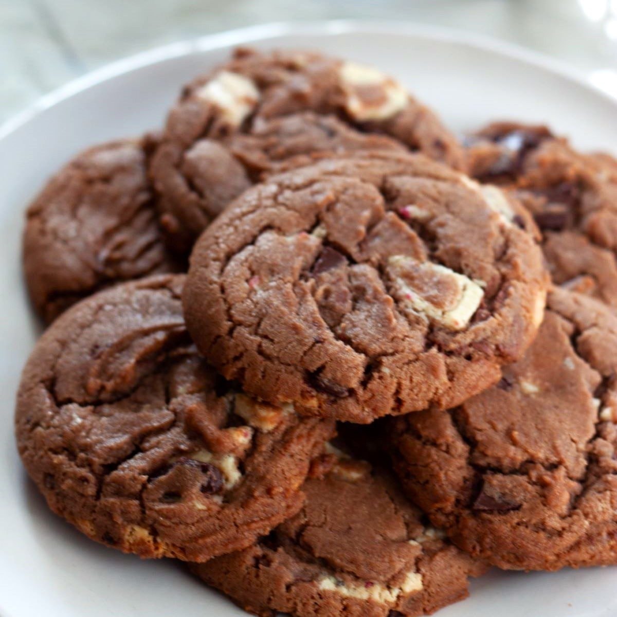 Ghirardelli Peppermint Bark Hot Chocolate Cookies