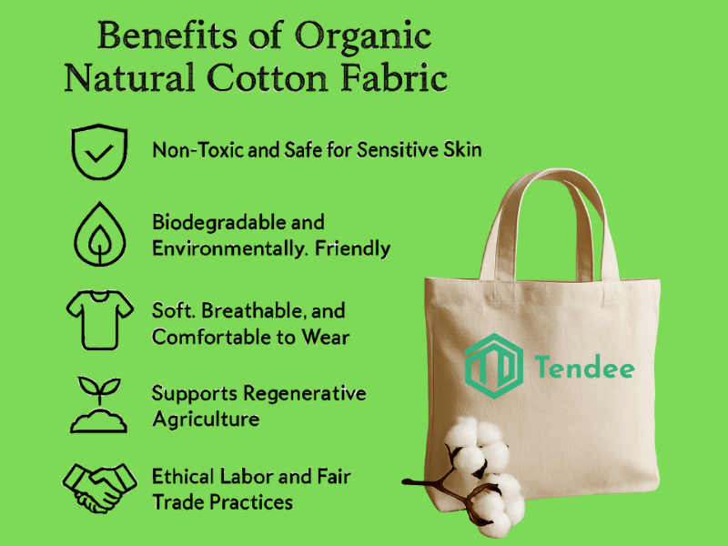 An illustration of the Benefits of Organic Natural Cotton Fabric