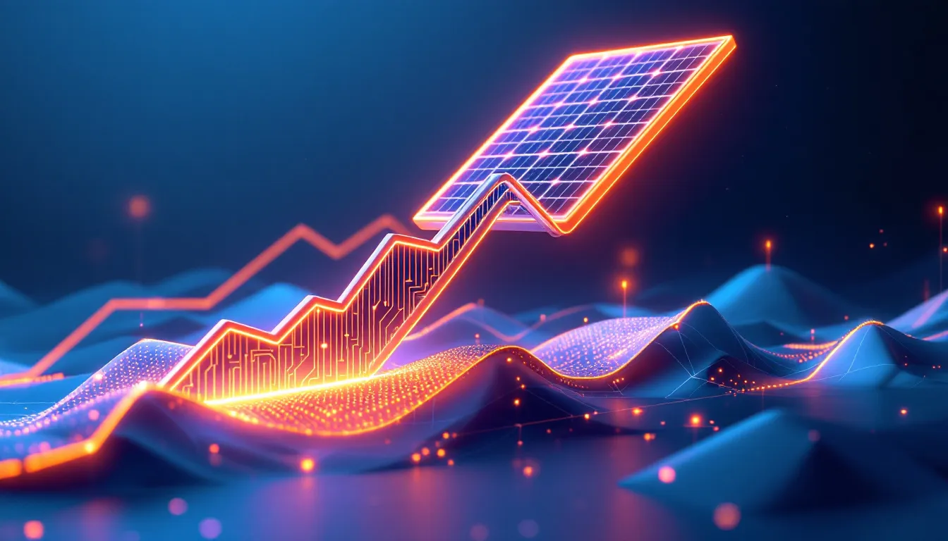 A graph showing rising electricity prices and the impact of solar power.