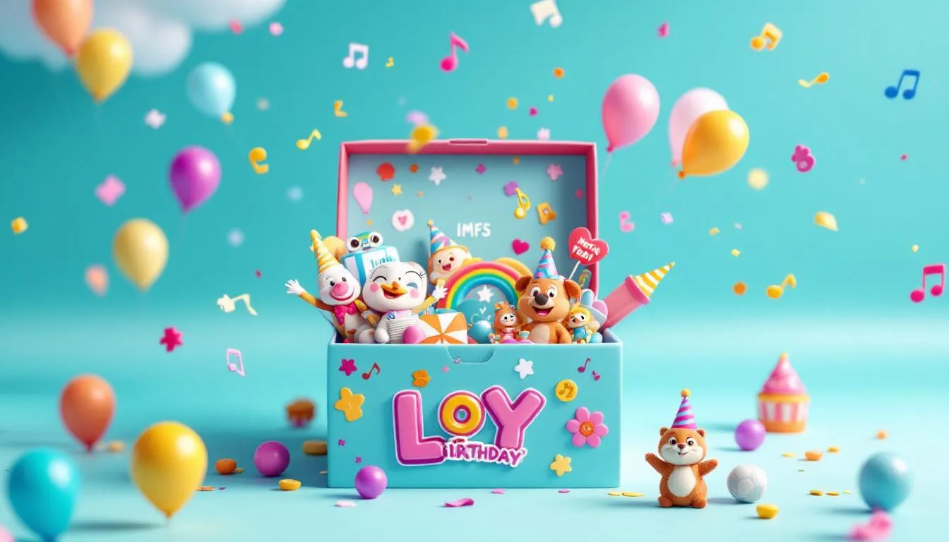 A DIY countdown birthday gift box filled with personalized items.