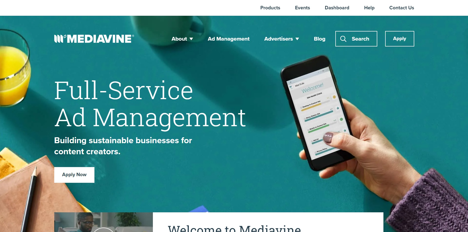 MediaVine Main Page