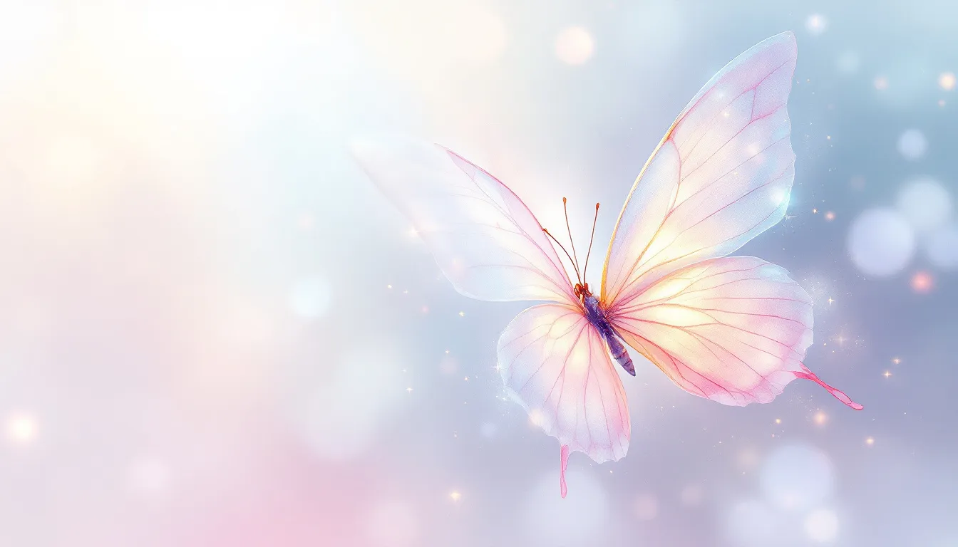 Ein Schmetterling, der als Zeichen von verstorbenen Angehörigen interpretiert wird.