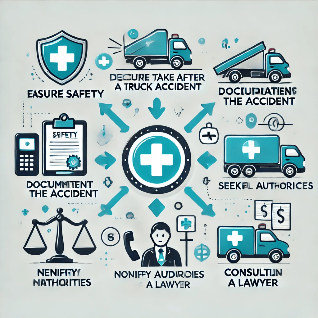 Steps to take after a truck accident.