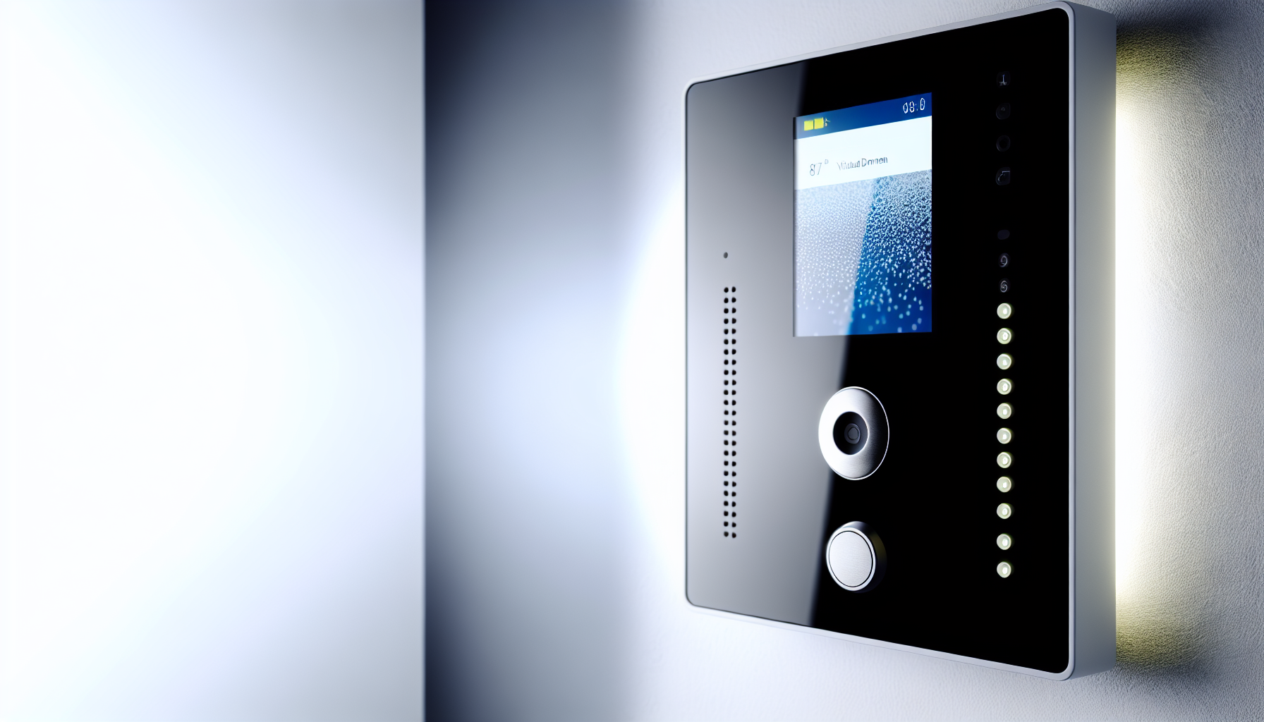 Photo of a touchscreen video intercom system