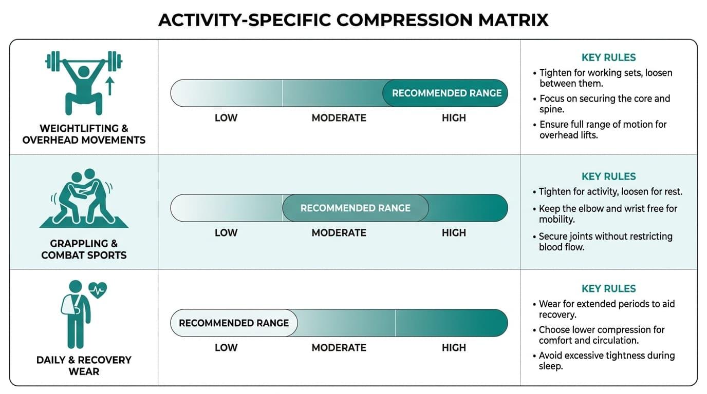 Tightness by Activity: Lifting, Grappling, and Daily Wear