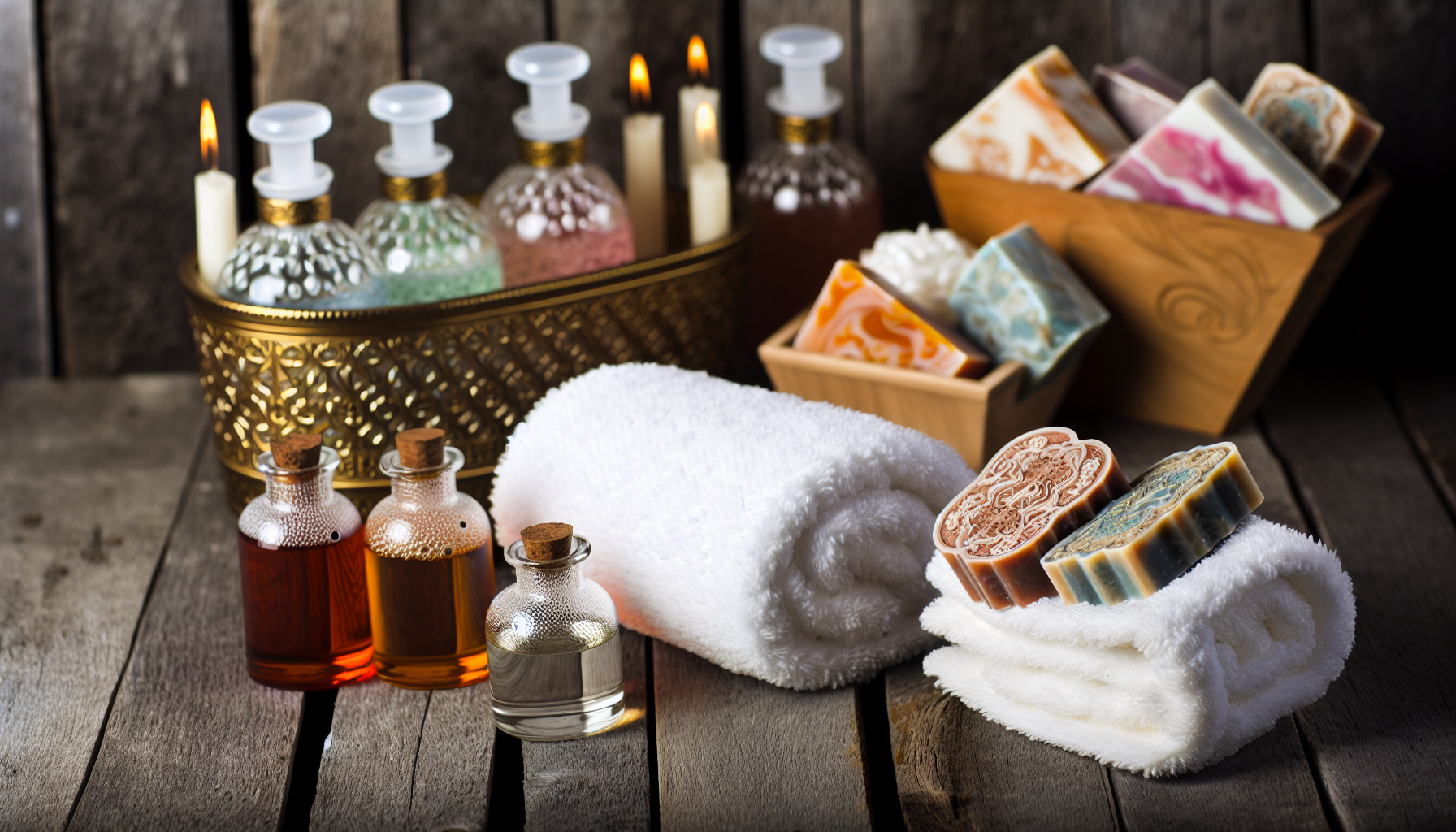 Luxurious aromatic bubble bath set