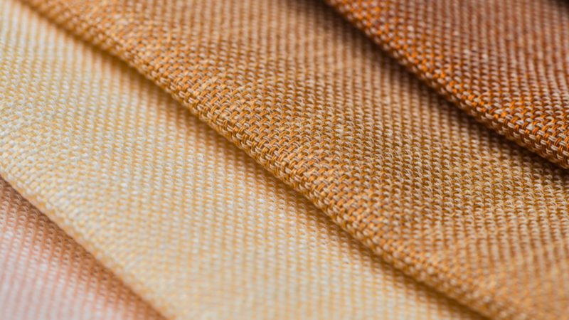 A close up of several different colors of modal fabric
