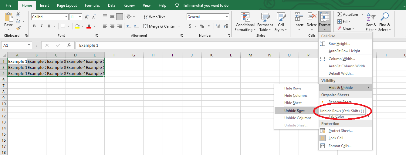 How To Unhide All The Rows In Excel At A Time